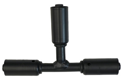 Beadlock Male Black T-Fitting NO 6 Reduced Barrier Hose Photo Main