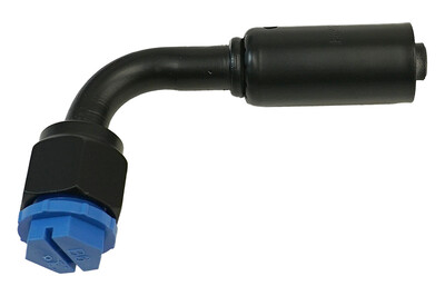 Beadlock O-Ring Black Fitting - 90 Degree NO 6 Reduced Barrier Hose Fitting Photo Main