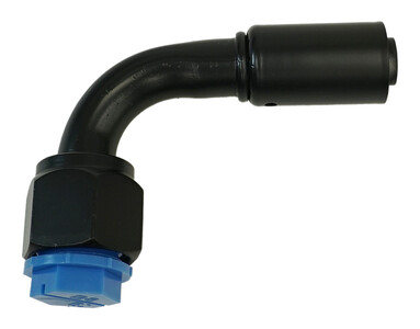 Beadlock O-Ring Black Fitting - 90 Degree NO 10 Reduced Barrier Hose Fitting Photo Main