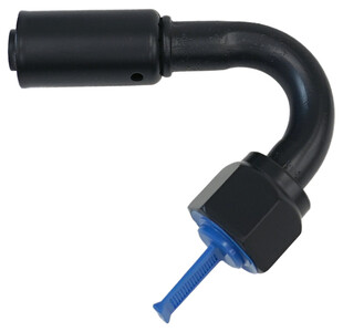 Beadlock O-Ring Black Fitting - 135 Degree NO 8 Reduced Barrier Hose Fitting Photo Main