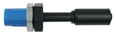 Bulkhead Beadlock Black Male Fitting - Straight NO 6 Reduced Barrier Hose Fitting Photo Main