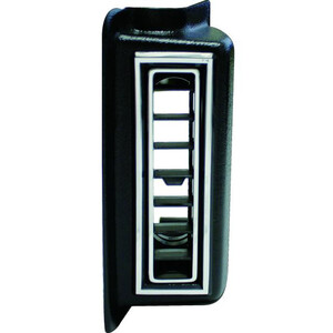 Left Kick Panel Louver for 2.5-Inch Hose Black with Chrome Accents Photo Main