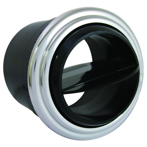 Round Vent Louver, ProLine Streamline Polished Aluminum Bezel w/ Black  Photo Main