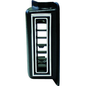 Right Kick Panel Louver for 2.5-Inch Hose Black with Chrome Accents Photo Main