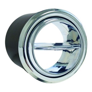 Round Vent Louver, Thru-Dash Mount All Chrome - 2.875" Diameter for 2.5" Hose Photo Main