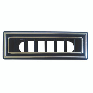 Louver for 2-Inch Hose 3.875-Inch x 1.562-Inch Blk w/ Chrm Accent Photo Main