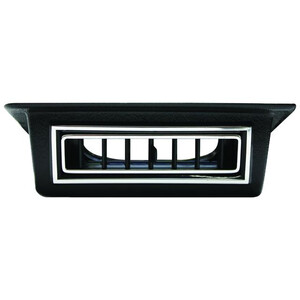 Single Under Dash Louver for 3-Inch Hose Black w/ Chrome Accents Photo Main