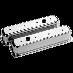 Billet Centerbolt Valve Cover Chevrolet SB (Tall) Plain Polished Photo Main