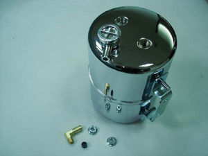 Aluminum Vacuum Reservoir Tank W/ Hardward - Chrome Photo Main