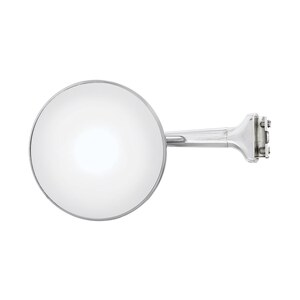 4" Round Stainless Steel Mirror w/ Straight Arm - Convex Mirror Glass Photo Main