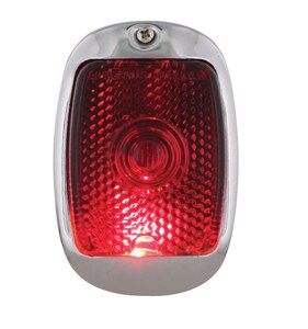 1940-53 Chevrolet Truck Tail Light Assembly w/ Red Lens, Stainless R/H Photo Main