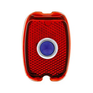 1940-53 Chevrolet Truck Glass Tail Light Lens, Red w/ Blue Dot Photo Main