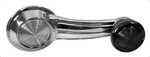 1968-76 Chevrolet Truck Interior Window Crank, Chrome with Black Knob, (w/ retaining clip)