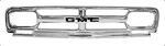 1967 GMC Truck Grill, Chrome with black painted letter details