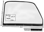 1947-50 Chevrolet / GMC Truck Door Window w/ Black Frame, L/H (clear glass) 