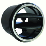 Std Adjustable Dbl Vane Louver for 2.5-Inch Hose Blk w/ Chrm Bezel