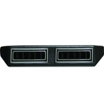 Dbl Under Dash Lvr Assy w/ Singl 2.5-Inch Inlet Blk w/ Chrm Accent