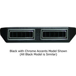 Double Under Dash Louver Assy w/ Single 2.5-Inch Inlet All Black