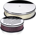 6-3/8in. Round Air Cleaner Ball Milled Polished