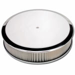 14in. Round Air Cleaner Plain Polished
