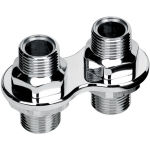 Billet Heater Bulkhead 2-Port Polished