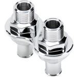 Billet Heater Bulkhead 2-Port Push-On Polished