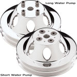 Billet Water Pump Pulley SBC/BBC LWP 2 Groove Polished
