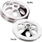 Billet Power Steering Pulley 1 Groove Keyway Style Polished