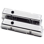 Billet Valve Cover Chevrolet SB (Tall) Ball Milled Polished