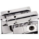 Billet Valve Cover Chevrolet SB (Tall) Ribbed Polished