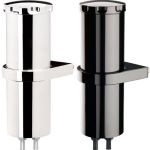 Billet Overflow Tank 8.75" Black Smooth w/ Bracket (15 oz)