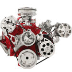 Billet Serpentine Conversion Kit SB Chevrolet LWP Top Mount Alternator, Power Steering & A/C (Discontinued )