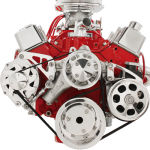 Billet Serpentine Conversion Kit SB Chevrolet LWP Mid Mount Alternator & Power Steering Kit
