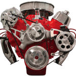 Billet Serpentine Conversion Kit BB Chevrolet LWP Top Mount Alternator & Power Steering Kit