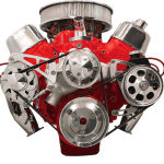 Billet Serpentine Conversion Kit BB Chevrolet LWP Mid Mount Alternator & Power Steering Kit