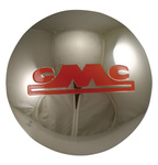 1947-53 GMC Truck Hub cap set "GMC", polished stainless steel, red painted details (1/2 ton) Set of 4