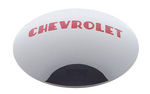 1947-53 Chevrolet Truck Hub cap set "Chevrolet", polished stainless steel, red painted details (1/2 ton) Set of 4