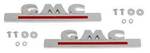 1947-54 GMC Truck Hood Side Emblems, Chrome w/ Red Painted Details