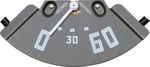 1950-53 Chevrolet Truck Oil Pressure Gauge, White Needle, 0-60 lbs