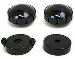 1954-55 1st Series Chevrolet Truck Radio Knob Set, BLACK (4 pcs.) 