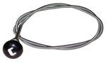 1954-55 1st Series Chevrolet Truck Choke Cable & Knob, Black