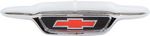 1955 2nd Series Chevrolet Truck Hood Emblem, Chrome with Black and Red Painted Details (w/mounting hardware)