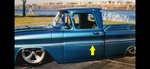 1962-66 Chevrolet Truck Lower Door Molding L/H (with clips)
