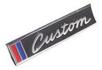 1967-68 Chevrolet Truck "Custom" Door Emblems, (w/ fasteners)