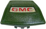 1969-72 GMC Truck Horn Cap, Green with Red "GMC" logo