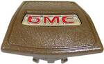1969-72 GMC Truck Horn Cap, Saddle with Red "GMC" logo