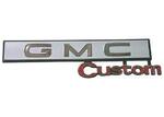 1969-72 GMC Truck "GMC Custom" Glove Box Door Emblem, (w/ fasteners)
