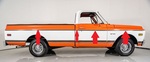 1969-72 Chevrolet Truck Shortbed, Fleetside 8 Piece Upper Molding Kit 