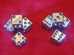 Value Stem Covers "Dice", Universal, Chrome. Set of 4