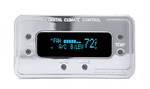 Digital Rectangular Climate Control system, fits Vintage Air Gen II, Chrome, Teal Display